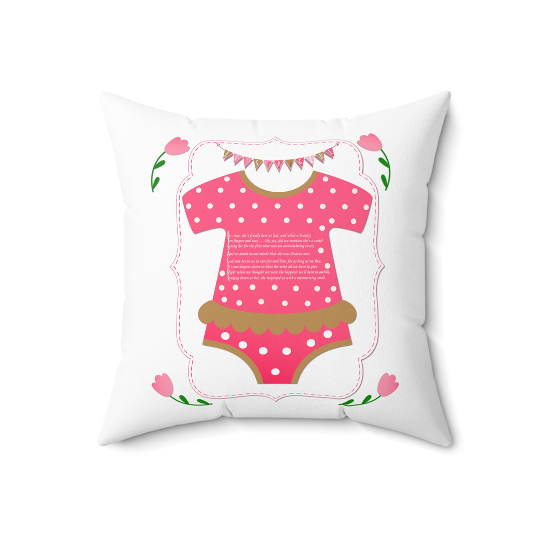 It's a Girl" Acrostic Poem Pillow - Baby Body Suit