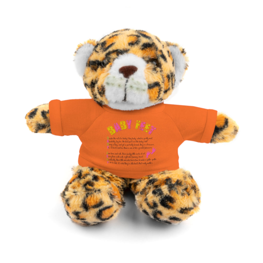 Baby Steps Stuffed Animals with Tee - Baby Feet - Pink Footprints