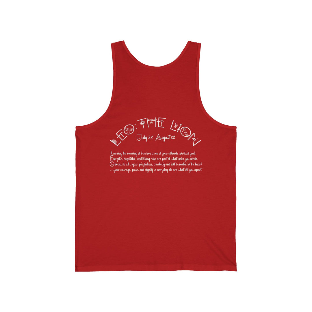 “Leo” Unisex Acrostic Poem Jersey Tank