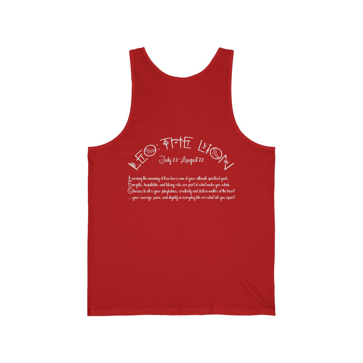 “Leo” Unisex Acrostic Poem Jersey Tank