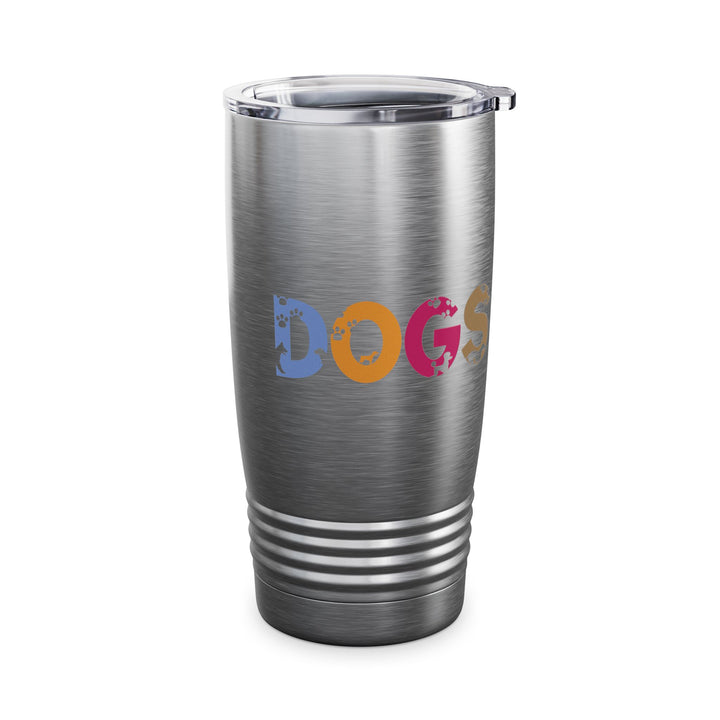 NEED WHITE TEXT Dogs Acrostic Poem Ringneck Tumbler - 20oz