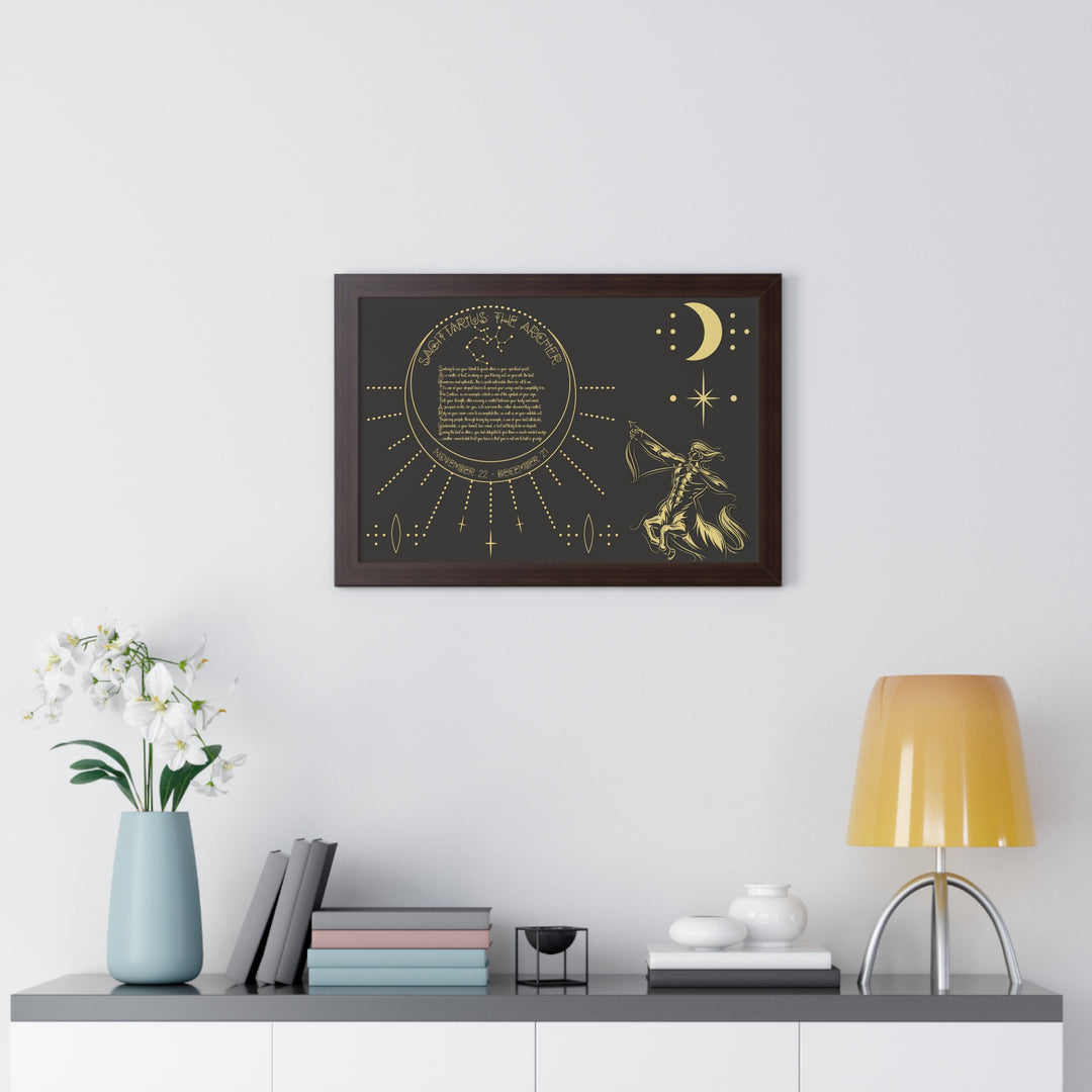 Written in the Stars Framed Acrostic Poem Print - Sagittarius