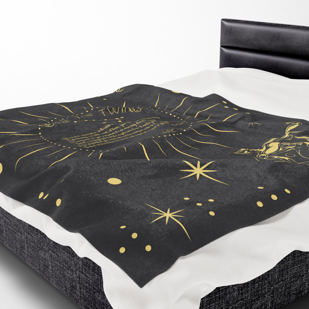 Gemini Acrostic Poem Velveteen Blanket