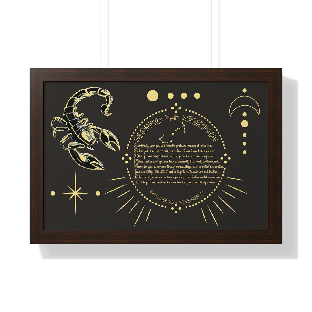 Written in the Stars Framed Acrostic Poem Print - Scorpio