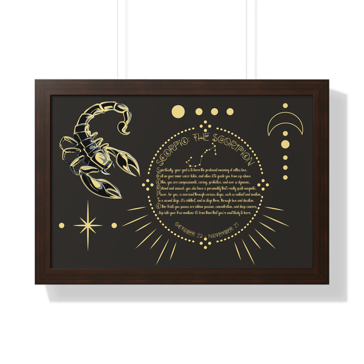 Written in the Stars Framed Acrostic Poem Print - Scorpio