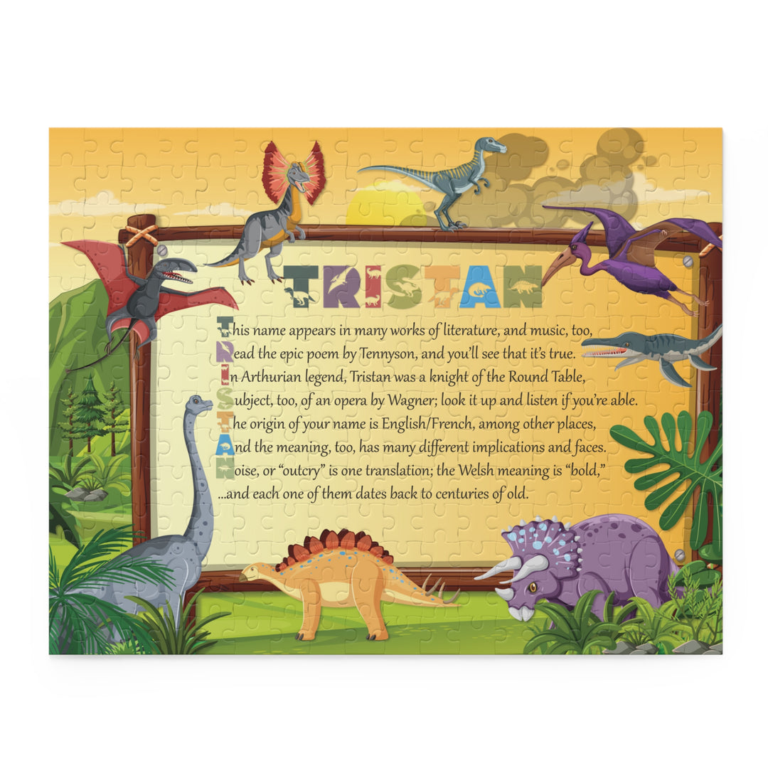 Namesakes Personalized Acrostic Name Puzzle - Dinosaurs Design