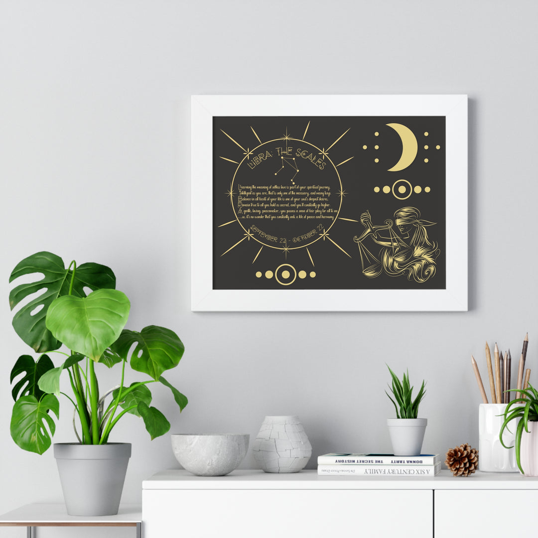 Written in the Stars Framed Acrostic Poem Print - Libra