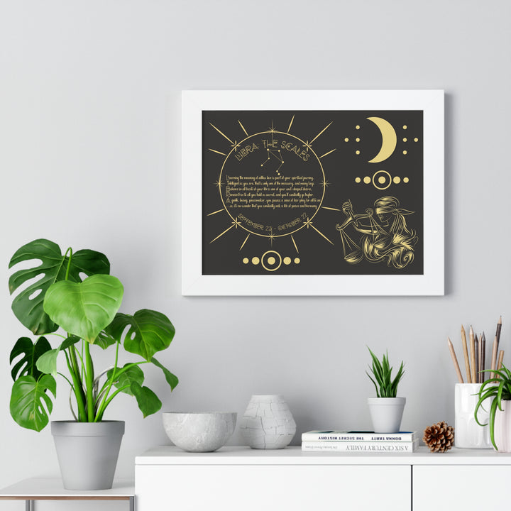 Written in the Stars Framed Acrostic Poem Print - Libra