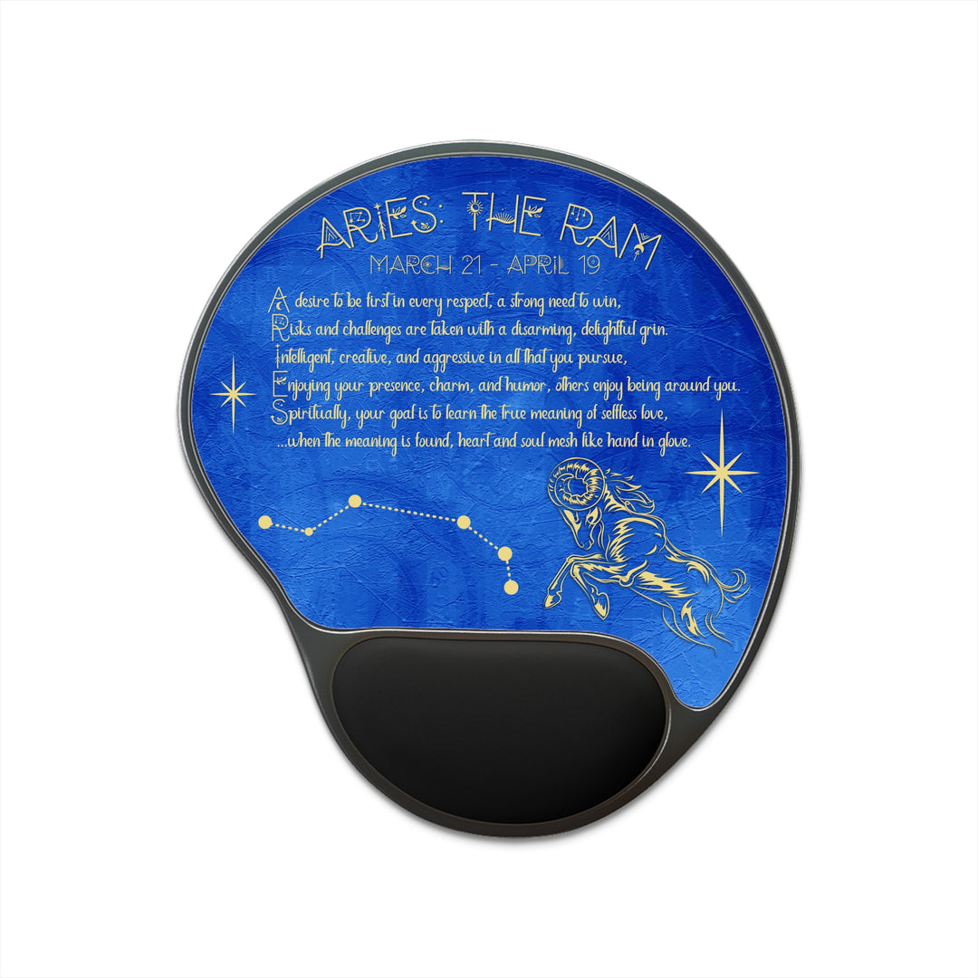 Written in the Stars Mouse Pad With Wrist Rest - Aries