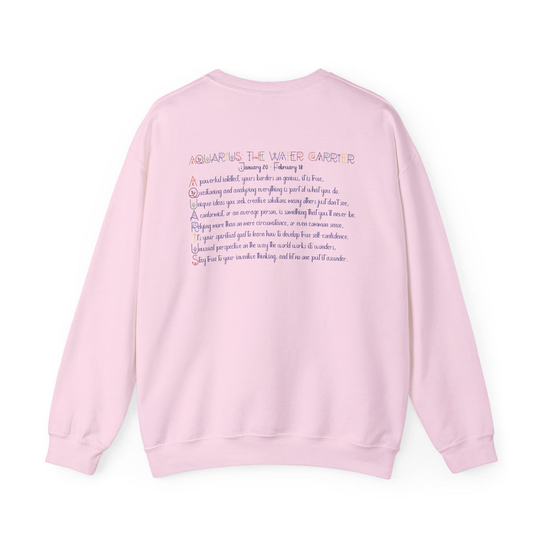 Aquarius Acrostic Poem Astrology Sweatshirt - Unisex