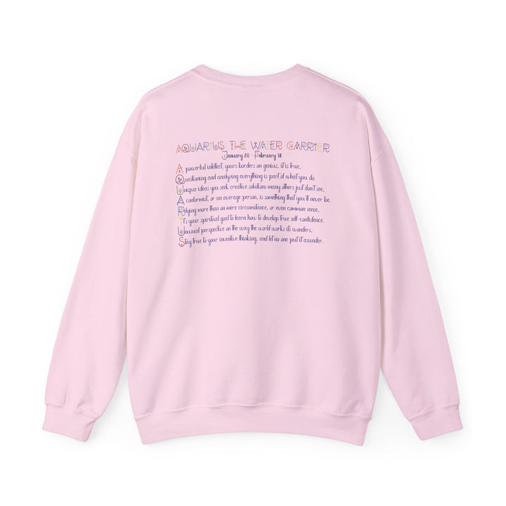 Aquarius Acrostic Poem Astrology Sweatshirt - Unisex