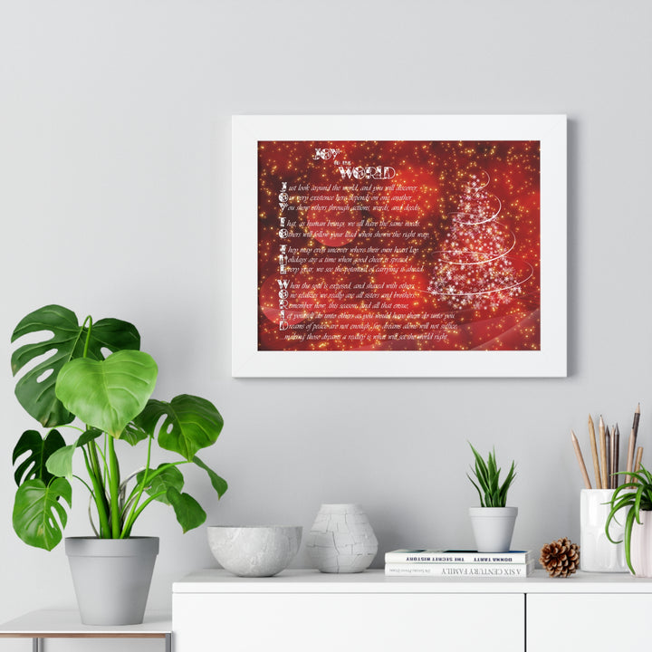 It's Just a Phrase "Joy to the World" Framed Acrostic Poem Print