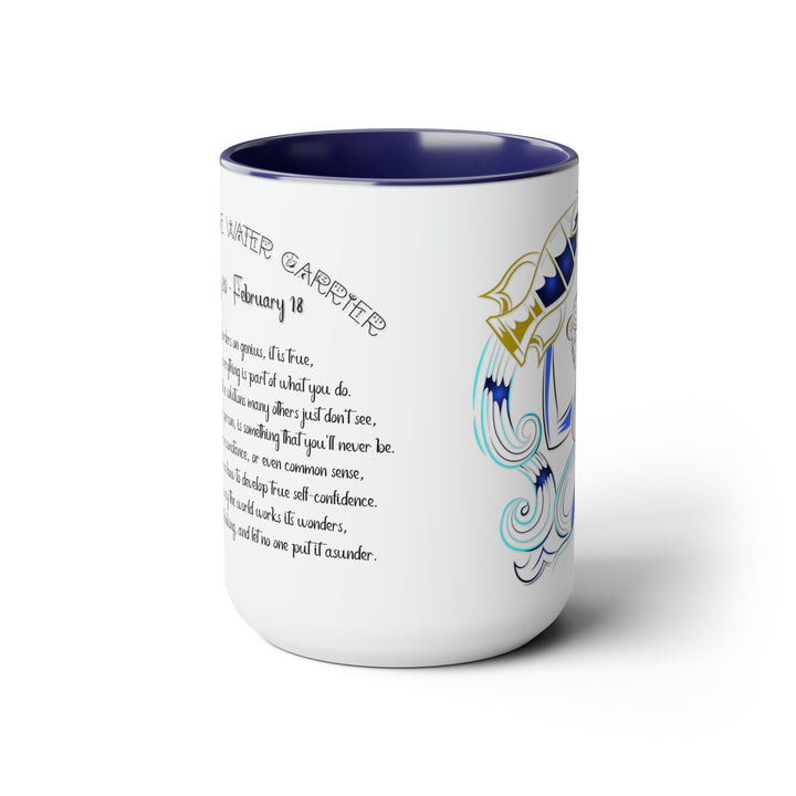 Written in the Stars Two-Tone Coffee Mugs - 15oz - Aquarius