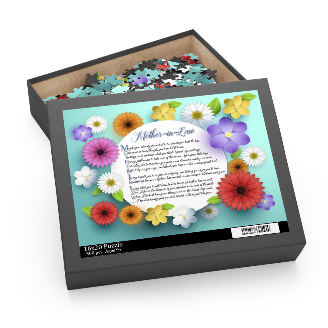 Mother-in-Law Acrostic Poem Puzzle - Flowers
