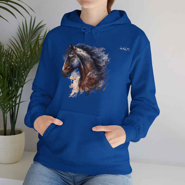 Namesakes, Personalized Acrostic Name Hoodie with Horse Graphic