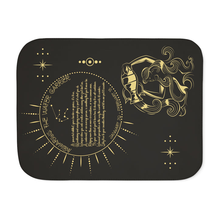 Written in the Stars Sherpa Blanket - Aquarius