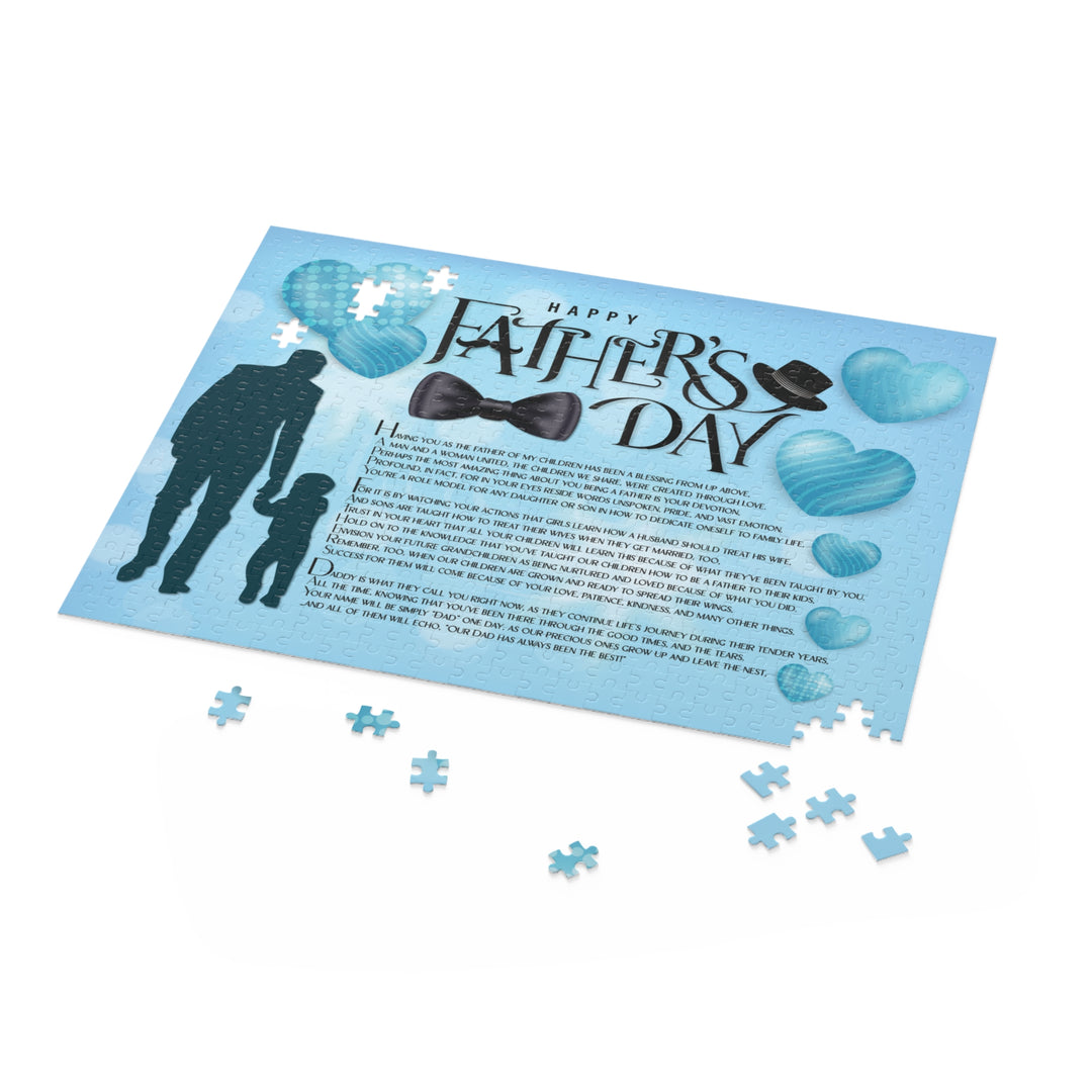 Happy Father's Day Acrostic Poem Puzzle for Husband - Father and Son