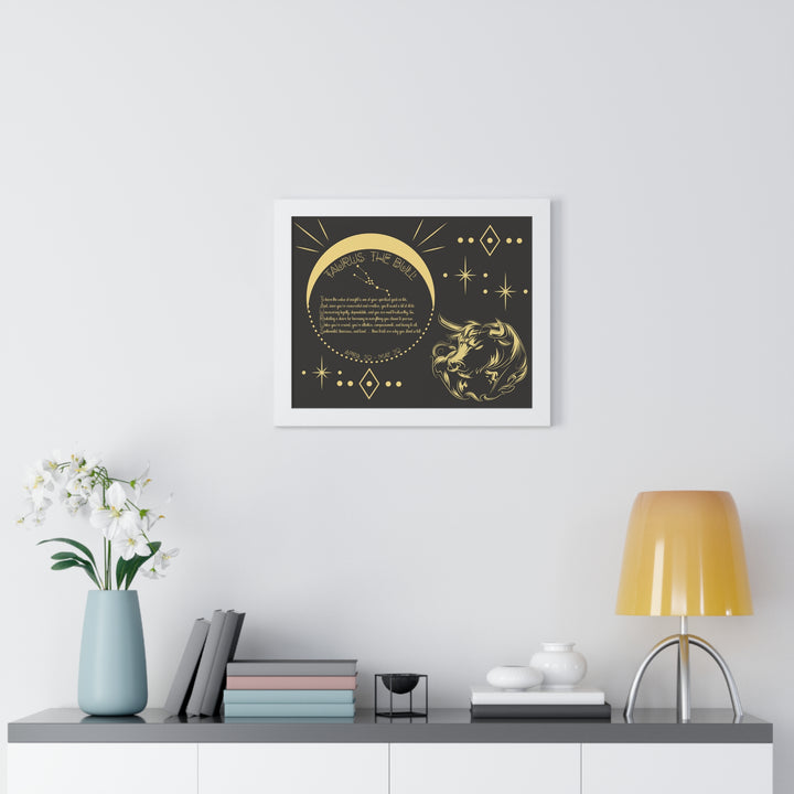 Written in the Stars Framed Acrostic Poem Print - Taurus