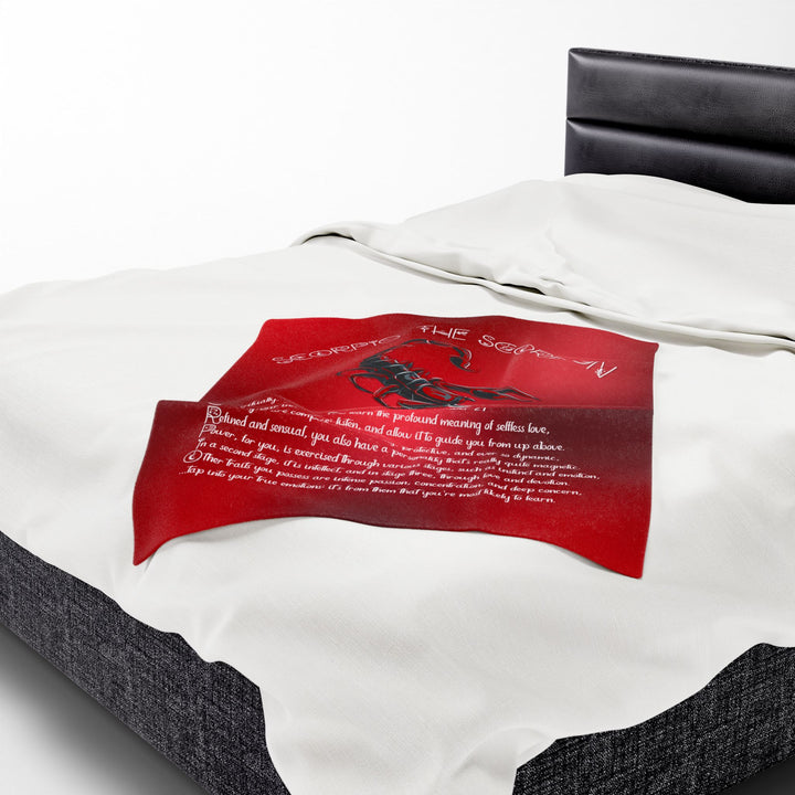 Scorpio Acrostic Poem Velveteen Plush Blanket