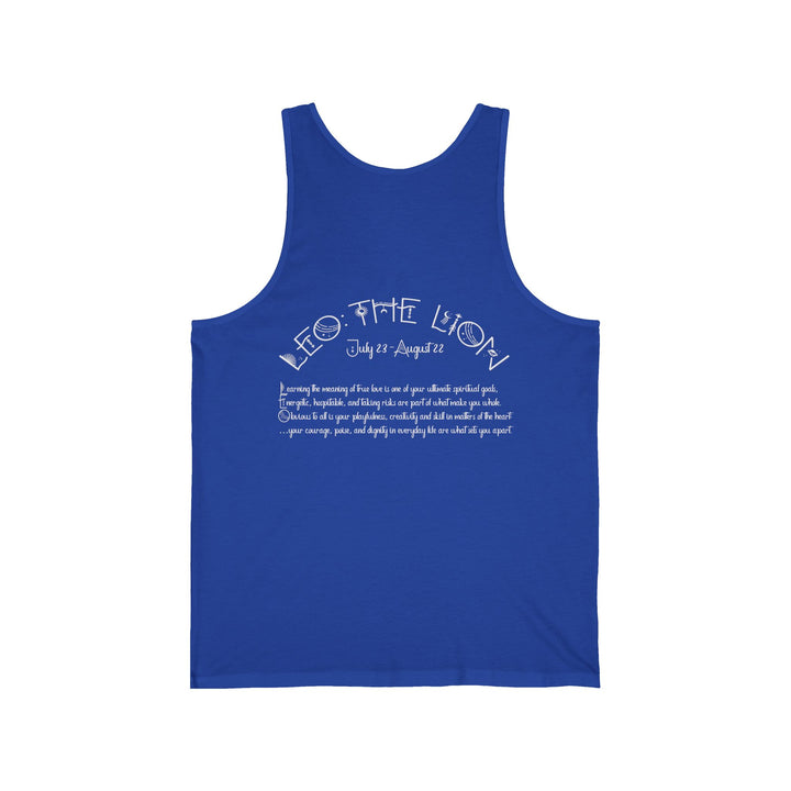 “Leo” Unisex Acrostic Poem Jersey Tank