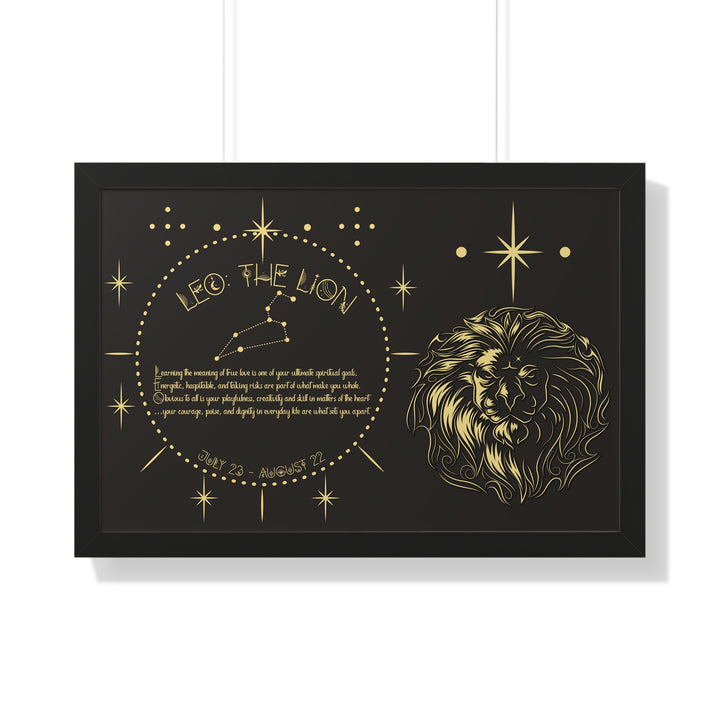 Written in the Stars Framed Acrostic Poem Print - Leo