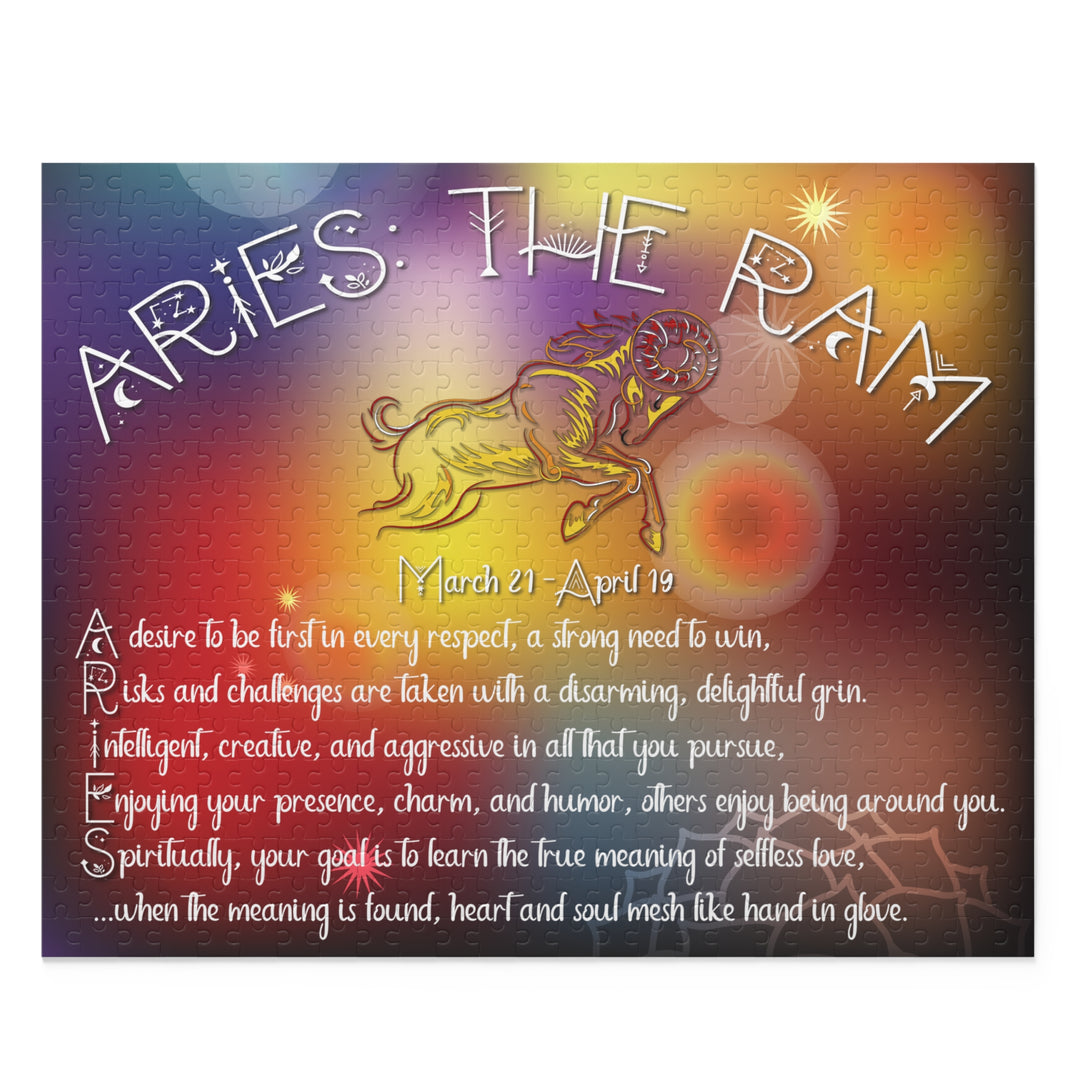 "Aries" Acrostic Acrostic Poem Horoscope Puzzle - Beams