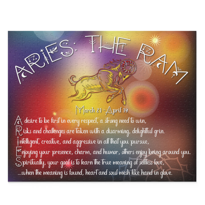 "Aries" Acrostic Acrostic Poem Horoscope Puzzle - Beams