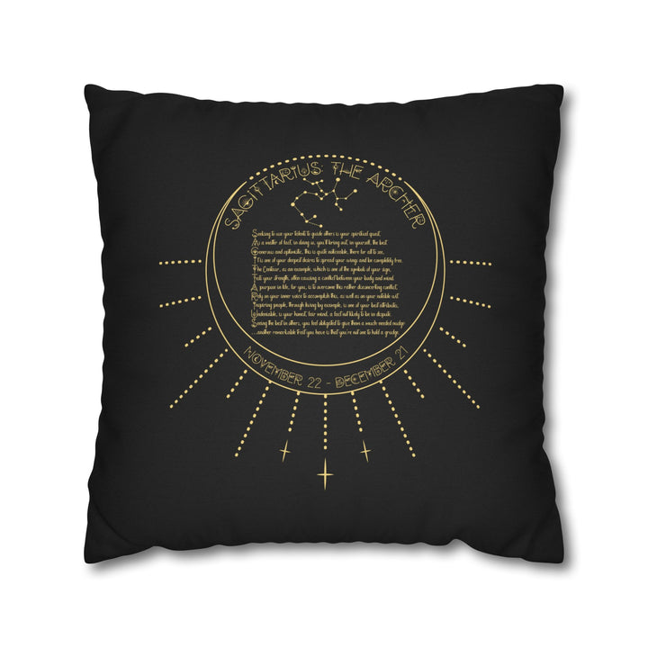 Sagittarius Acrostic Poem Pillow Cover