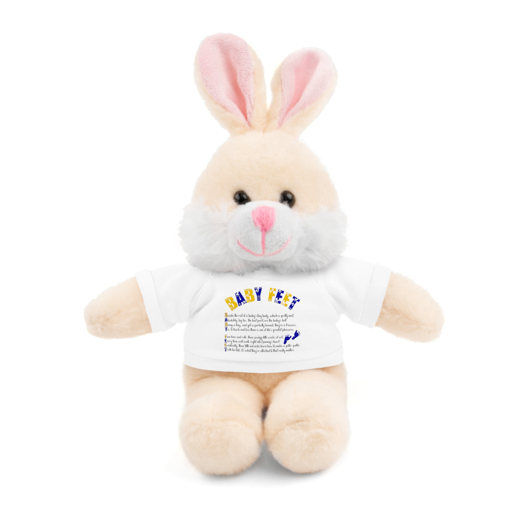 Baby Steps Stuffed Animals with Tee - Baby Feet - Blue Footprints