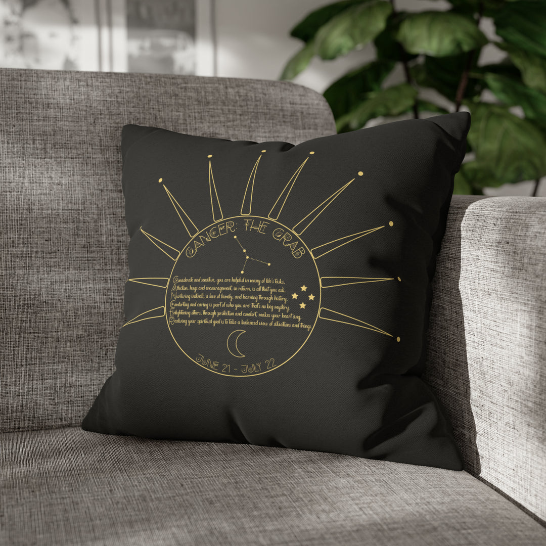 Written in the Stars Pillowcase/Cover Spelling Out "Cancer"