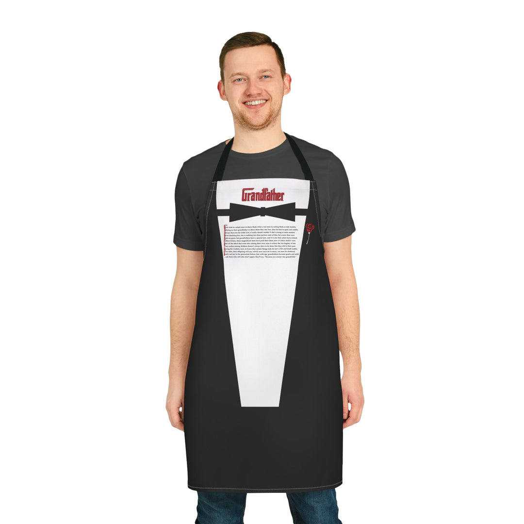 Grandfather Acrostic Poem Formal Adjustable Tie Back Chef Apron - Tuxedo Shirt