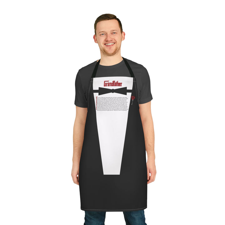 Grandfather Acrostic Poem Formal Adjustable Tie Back Chef Apron - Tuxedo Shirt