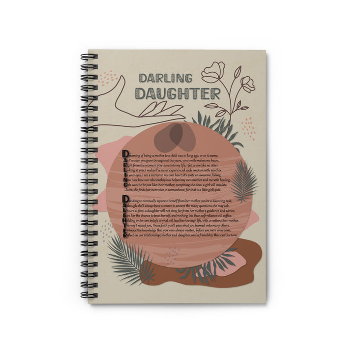 Darling Daughter Acrostic Poem Spiral Notebook - Boho