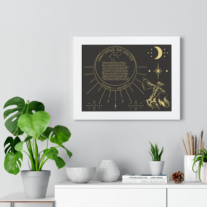 Written in the Stars Framed Acrostic Poem Print - Sagittarius
