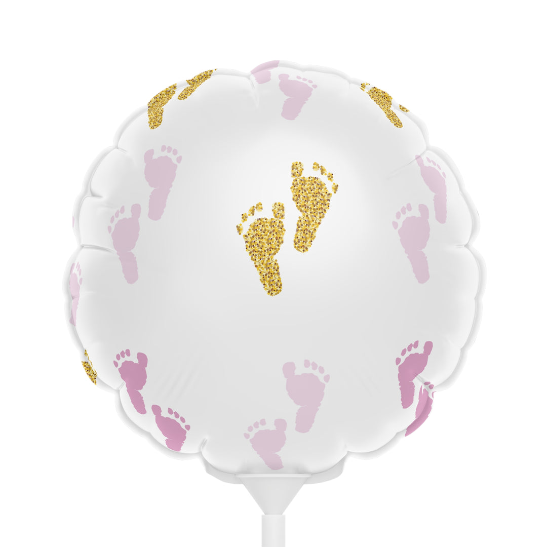 6” “Baby Feet" Heart-Shaped Baby Shower Balloons