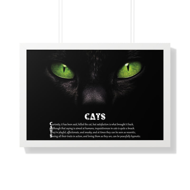 It's Just a Phrase "Cats" Framed Acrostic Poem Print
