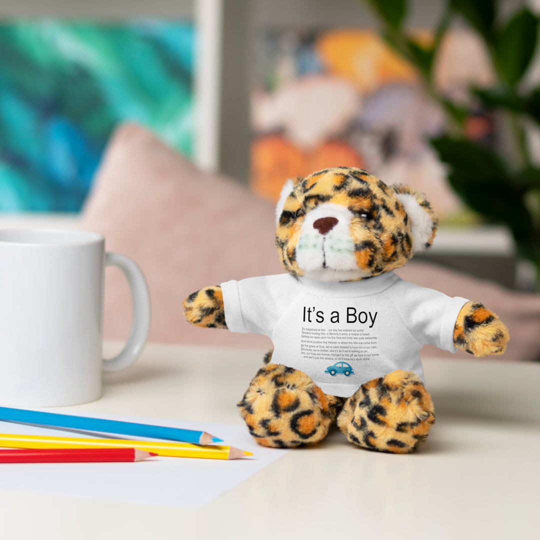 It's a Boy Acrostic Poem Stuffed Animal Collection with T-Shirt - Car