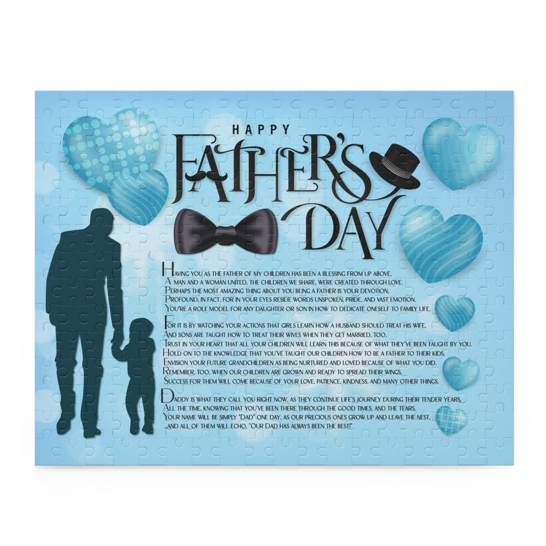Happy Father's Day Acrostic Poem Puzzle for Husband - Father and Son