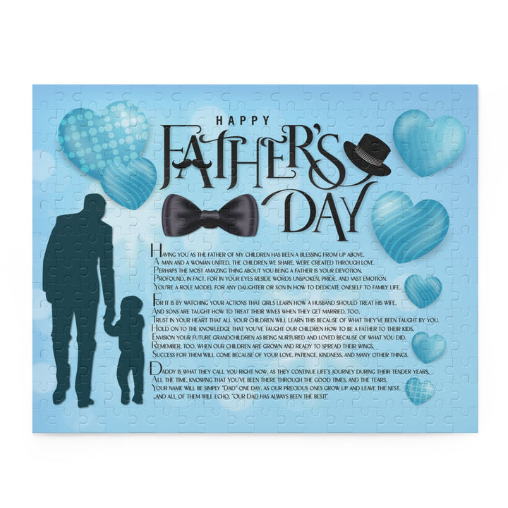 Happy Father's Day Acrostic Poem Puzzle for Husband - Father and Son