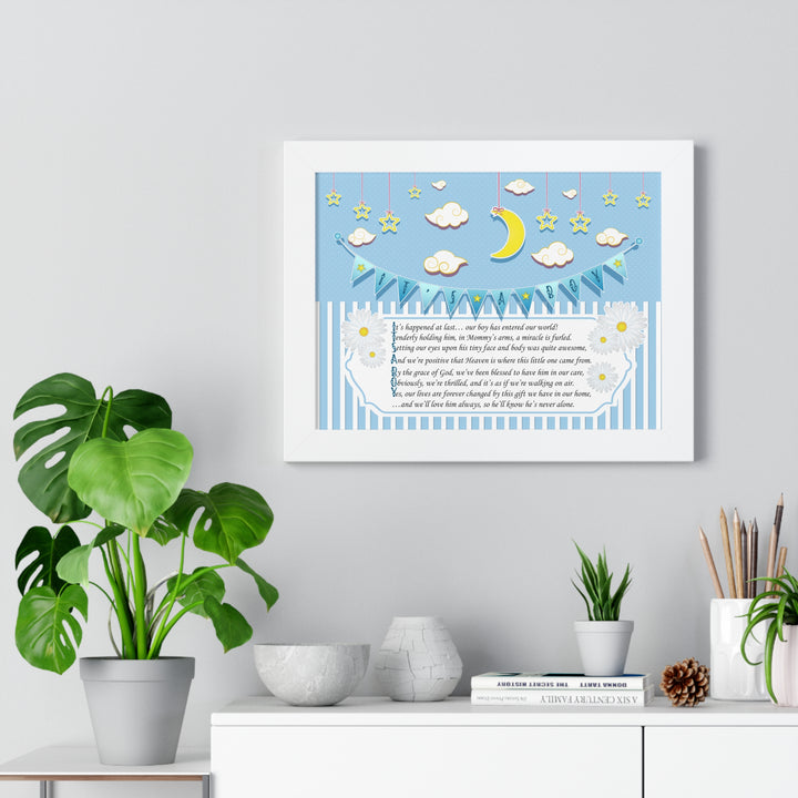 Baby Steps "It's a Boy" Framed Print Collection - No Personalization