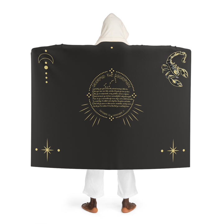 Scorpio Acrostic Poem Sherpa Hooded Blanket