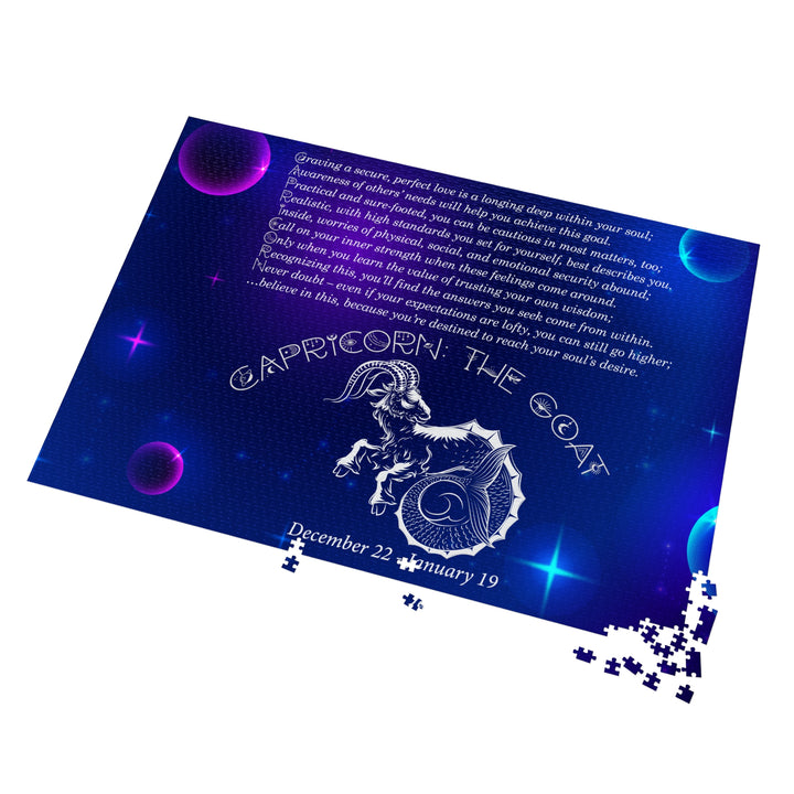 Capricorn Acrostic Poem Puzzle - Tin Box