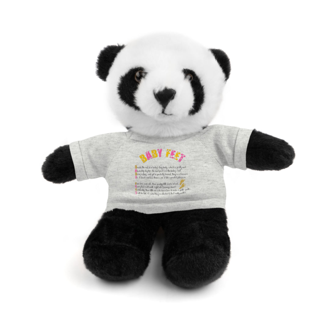 Baby Feet Acrostic Poem Stuffed Animals with Tee - Baby Feet - Gold Footprints