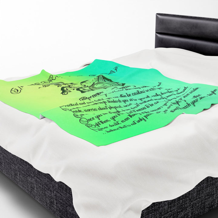 Capricorn Acrostic Poem Velveteen Plush Blanket