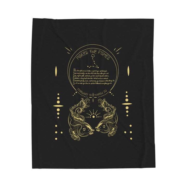 Pisces Acrostic Poem Velveteen Blanket