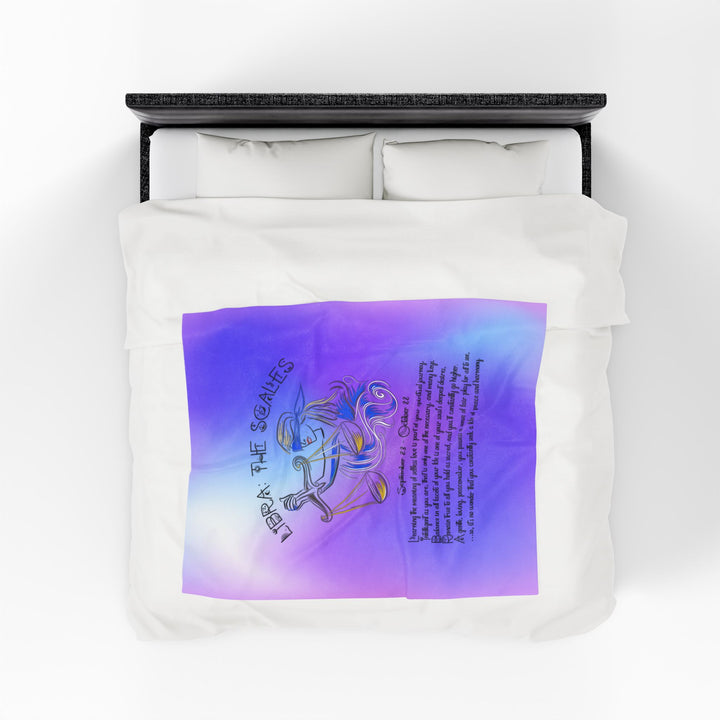 Libra Acrostic Poem Velveteen Plush Blanket - Colored