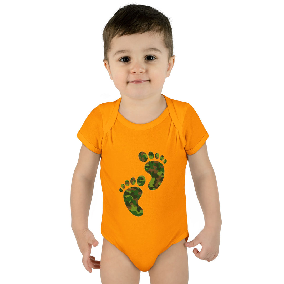 Baby Feet Acrostic Poem Baby Bodysuit - Camo