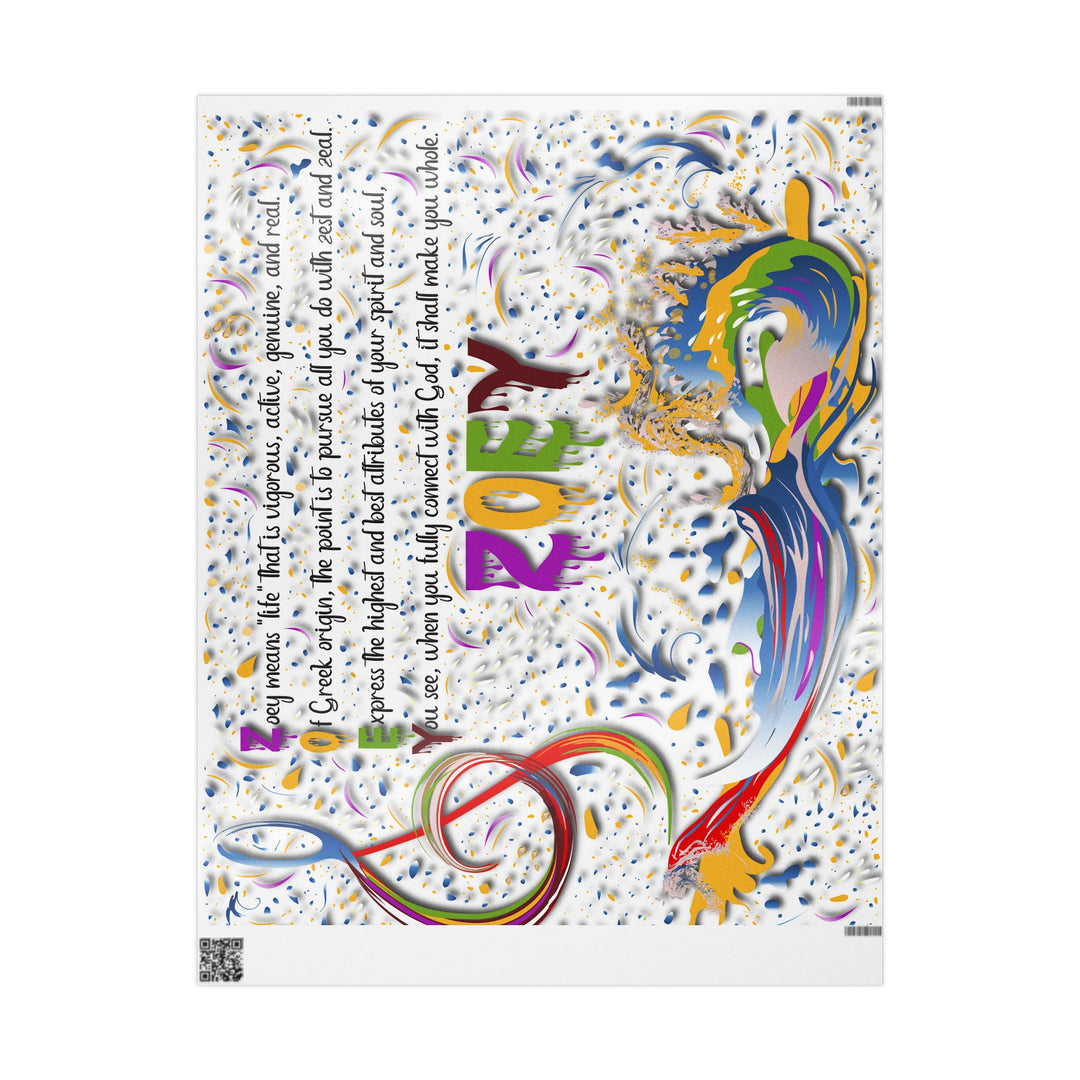 Namesakes Acrostic Poem Chic Gift Wrapping Paper
