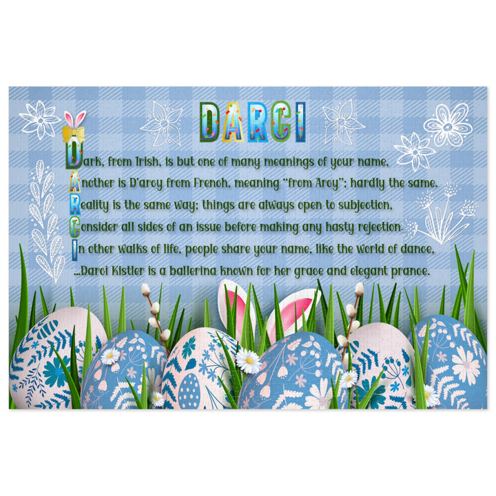 Namesakes Acrostic Poem Jigsaw Puzzle - Easter Eggs