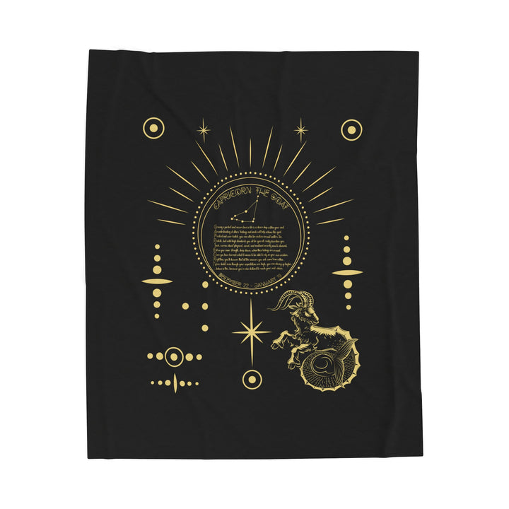 Capricorn Acrostic Poem Velveteen Blanket
